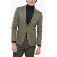 Sacouri Cc Collection Side Vents Notch Lapel Reset 2-Button Blazer Barbati