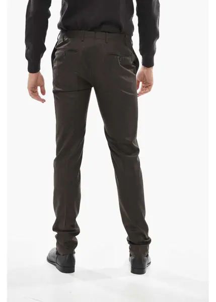 Pantaloni eleganti CORNELIANI 4-Pocketed Virgin Wool Pants With Belt Loops Brown Barbati (BM 19681283) 2