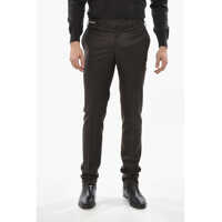 Pantaloni eleganti 4-Pocketed Virgin Wool Pants With Belt Loops Barbati