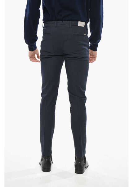 Pantaloni casual CORNELIANI Twill Cotton Chinos Pants With Belt Loops Blue Barbati (BM 19681286) 2