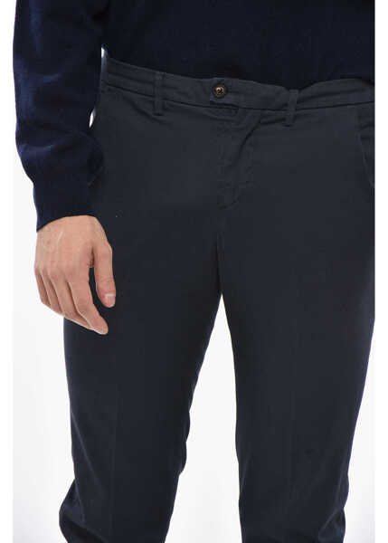 Pantaloni casual CORNELIANI Twill Cotton Chinos Pants With Belt Loops Blue Barbati (BM 19681286) 3
