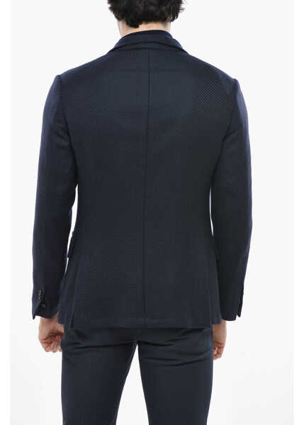 Sacouri CORNELIANI Virgin Wool Sportswear Blazer With Flap Pockets Blue Barbati (BM 19681298) 2