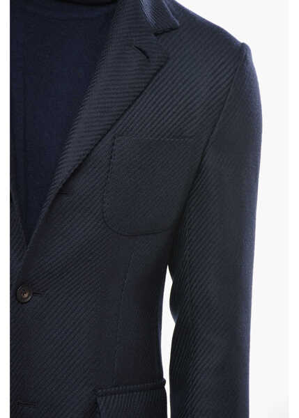 Sacouri CORNELIANI Virgin Wool Sportswear Blazer With Flap Pockets Blue Barbati (BM 19681298) 3