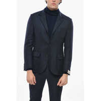Sacouri Virgin Wool Sportswear Blazer With Flap Pockets Barbati