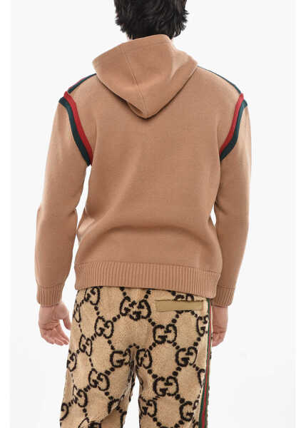 Pulovere Gucci Hooded Wool Sweater Brown Barbati (BM 19681301) 2