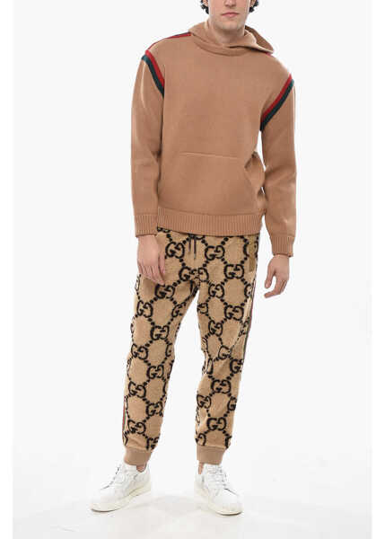 Pulovere Gucci Hooded Wool Sweater Brown Barbati (BM 19681301) 4