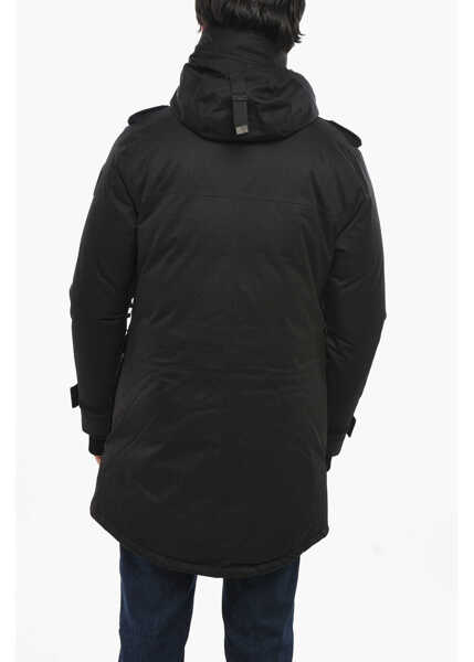 Geci de iarna NOBIS Solid Color Shelby Down Jacket With Front Buttoning Black Barbati (BM 19681304) 2