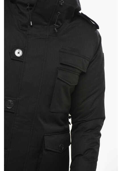 Geci de iarna NOBIS Solid Color Shelby Down Jacket With Front Buttoning Black Barbati (BM 19681304) 3