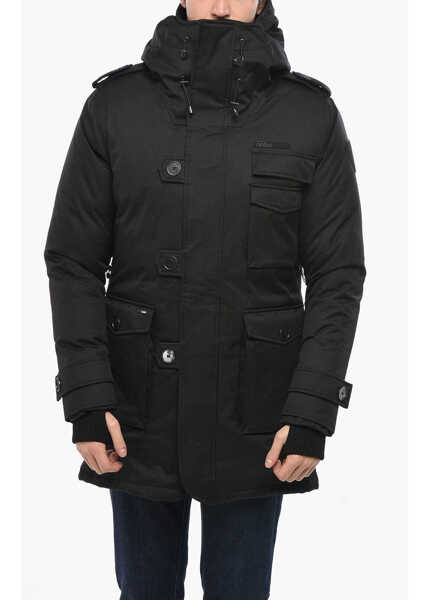 Geci de iarna NOBIS Solid Color Shelby Down Jacket With Front Buttoning Black Barbati (BM 19681304) 1