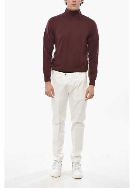 Pulovere CORNELIANI Cc Collection Turtleneck Cashmere Blend Sweater Red Barbati (BM 19681313) 4