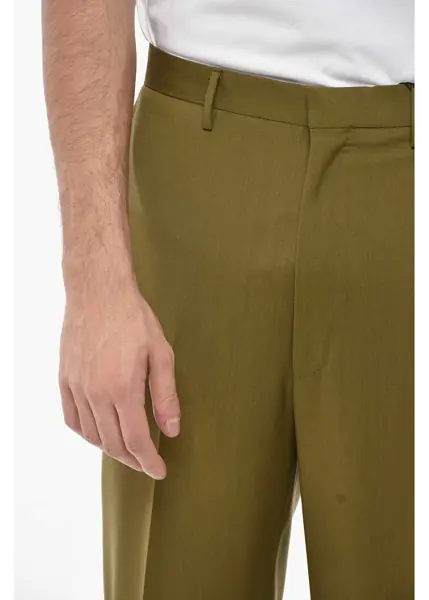 Pantaloni casual CORNELIANI Cc Collection 4-Pocketed Virgin Wool Pants With Hidden Closu Green Barbati (BM 19681325) 3