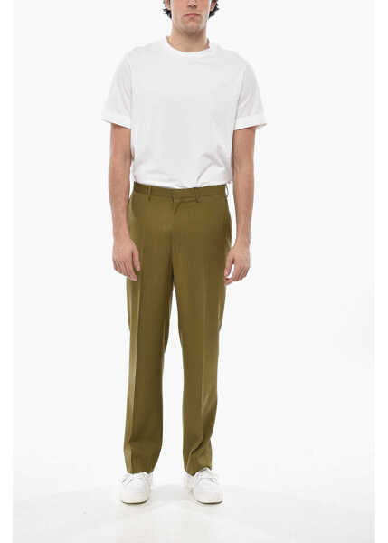 Pantaloni casual CORNELIANI Cc Collection 4-Pocketed Virgin Wool Pants With Hidden Closu Green Barbati (BM 19681325) 4