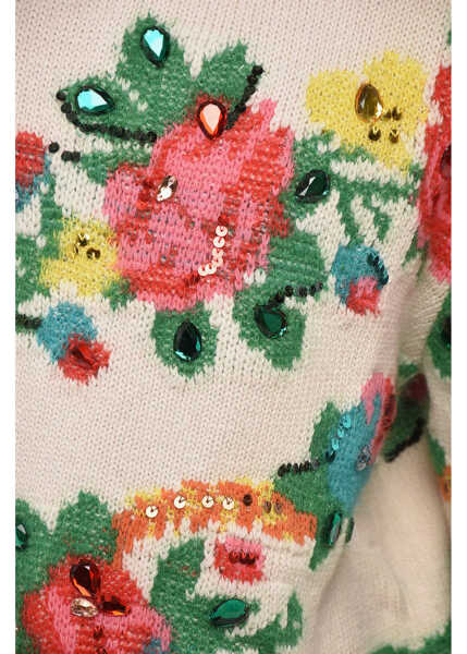 Pulovere Gucci Crew-Neck Euridice Sweater With Floral Embroideries Embellis Multicolor Barbati (BM 19681337) 3