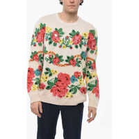 Pulovere Crew-Neck Euridice Sweater With Floral Embroideries Embellis Barbati