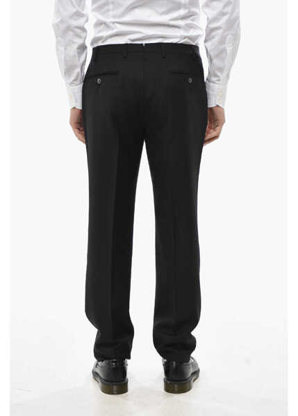Pantaloni eleganti CORNELIANI Code 4-Pocketed Virgin Wool Pants With Belt Loops Black Barbati (BM 19681343) 2