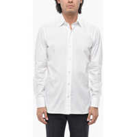 Camasi casual Cotton Poplin Shirt With Spread Collar Barbati