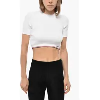 Bluze Jacquard Knitted Crop Top Femei