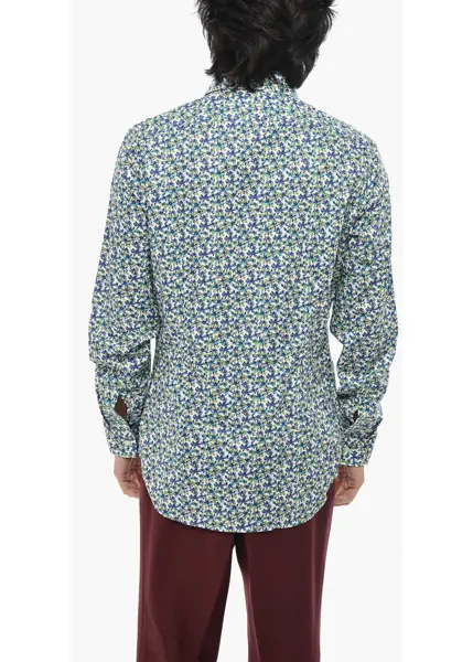 Camasi casual CORNELIANI Cc Collection Floral Patterned Popeline Shirt Multicolor Barbati (BM 19681352) 2