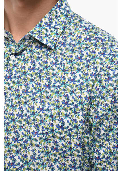 Camasi casual CORNELIANI Cc Collection Floral Patterned Popeline Shirt Multicolor Barbati (BM 19681352) 3