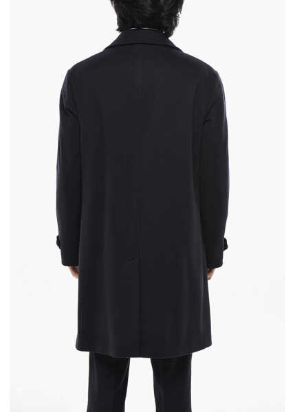 Paltoane CORNELIANI Virgin Wool Sportswear Double-Breasted Coat Midnight Blue Barbati (BM 19681358) 2