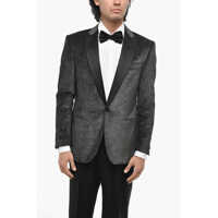 Sacouri Code Lurex Velour Ceremony Blazer With Satin Lapel Barbati