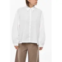 Camasi elegante Solid Color Cotton Poplin Ramita Shirt Femei