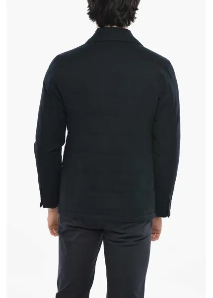 Sacouri CORNELIANI Cc Collection Solid Color 3-Button Blazer With Removable Che Blue Barbati (BM 19681469) 2