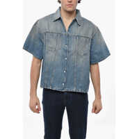 Camasi de blugi Short-Sleeved Denim Shirt With Snap Buttons Barbati