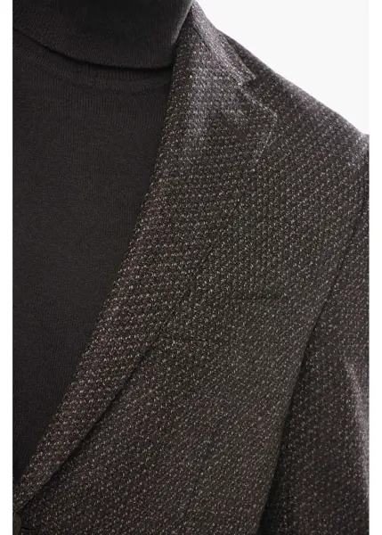 Sacouri CORNELIANI 2-Button Virgin Wool Blazer With Patch Pockets Burgundy Barbati (BM 19681475) 3