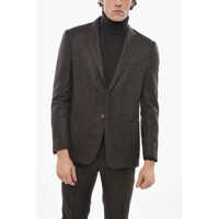 Sacouri 2-Button Virgin Wool Blazer With Patch Pockets Barbati