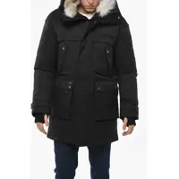 Geci de iarna Solid Color Yatesy Utility Down Jacket With Real Fur Detail Barbati