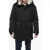 NOBIS Solid Color Yatesy Utility Down Jacket With Real Fur Detail Black