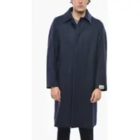 Paltoane Virgin Wool Coat With Hidden Buttoning Barbati