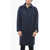 CORNELIANI Virgin Wool Coat With Hidden Buttoning Blue