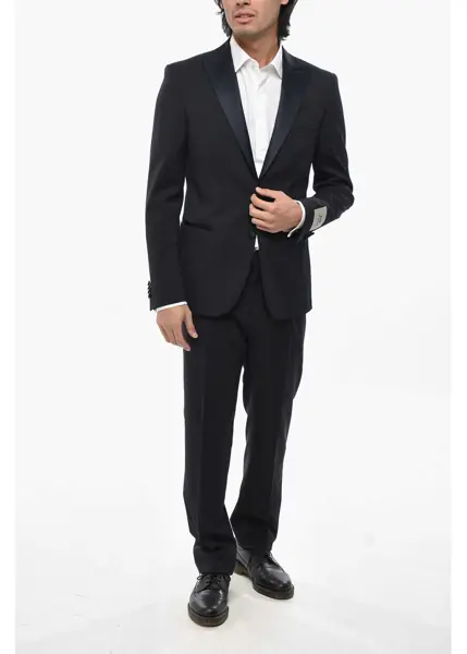 Sacouri CORNELIANI Cc Collection Ceremony Reset Blazer With Satin Peak Lapel Blue Barbati (BM 19681499) 4