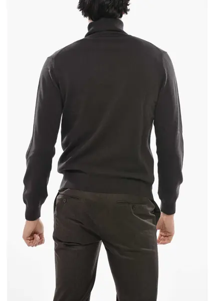 Pulovere CORNELIANI Cc Collection Turtleneck Cashmere Blend Sweater Brown Barbati (BM 19681520) 2