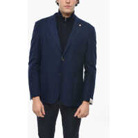 Sacouri Circle Unlined Cotton Knit Single Breasted Blazer Barbati