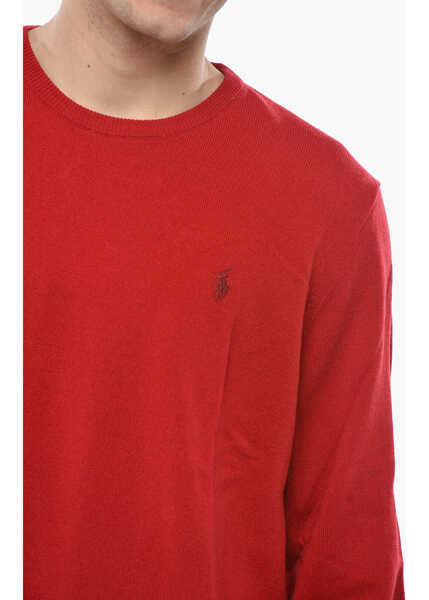 Pulovere Ralph Lauren Wool Crew-Neck Sweater With Embroidered Logo Red Barbati (BM 19681526) 3