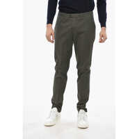 Pantaloni casual Twill Cotton Chinos Pants With Belt Loops Barbati