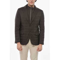 Sacouri Quilted Blazer In Waterproof Fabric With Removable Chest Pie Barbati