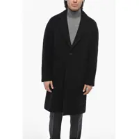 Paltoane Cc Collection Solid Color Virgin Wool Blend Single-Breasted Barbati