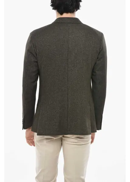 Sacouri elegante CORNELIANI Cc Collection Wool Blend Side Vents Notch Lapel Levity Blaze Green Barbati (BM 19681559) 2