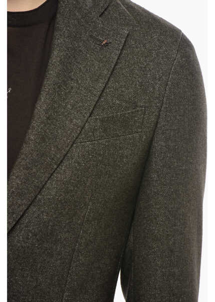 Sacouri elegante CORNELIANI Cc Collection Wool Blend Side Vents Notch Lapel Levity Blaze Green Barbati (BM 19681559) 3