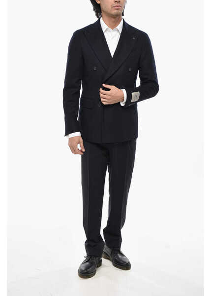 Sacouri CORNELIANI Cc Collection Double-Breasted Retailored Wool Blend Blazer Blue Barbati (BM 19681562) 4