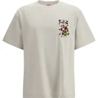 Tricouri Wild Tiger motif embroidered on the chest oversized T-shirt Barbati