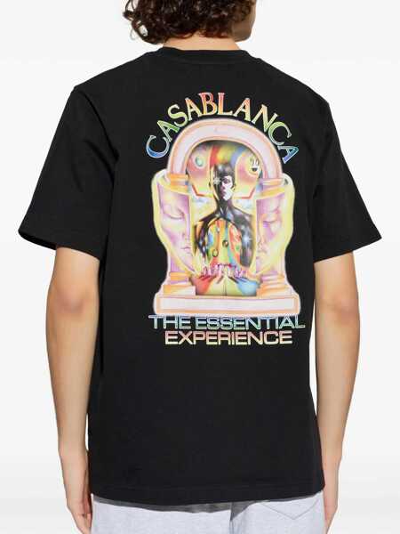 Tricouri Casablanca The essential experience print short-sleeve T-shirt BLACK JERSEY Barbati (BM 19681676) 4