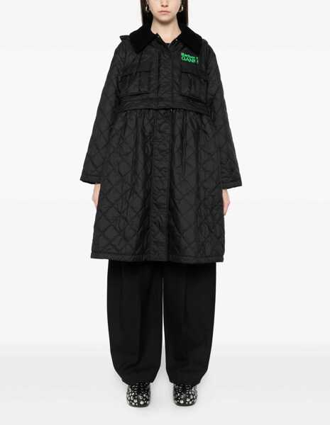 Paltoane Barbour Quilted hooded Coat by Barbour x GANNI BLACK/CLASSIC TARTAN Femei (BM 19681679) 2