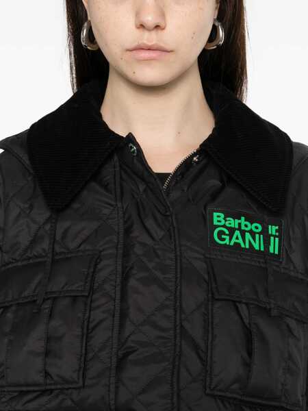 Paltoane Barbour Quilted hooded Coat by Barbour x GANNI BLACK/CLASSIC TARTAN Femei (BM 19681679) 5