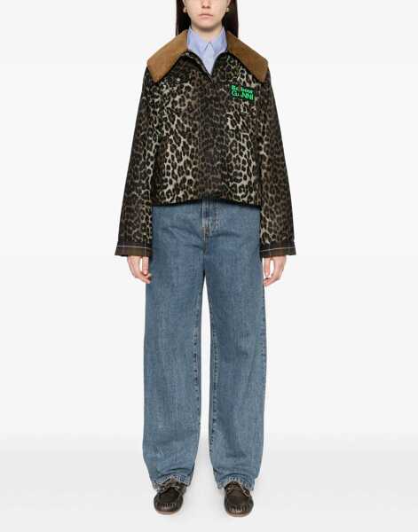 Jachete Barbour Waxed cotton Anorak smock by Barbour x GANNI LEOPARD PRINT/CLASSI Femei (BM 19681688) 2