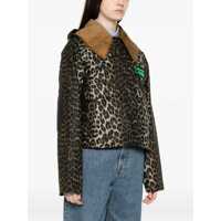 Geci Barbour Dama - Jachete Barbour Waxed cotton Anorak smock by Barbour x GANNI LEOPARD PRINT/CLASSI Femei (BM 19681688) - B-mall.ro